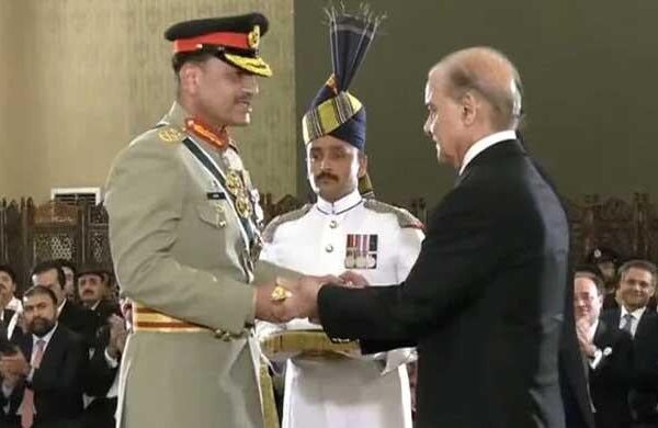 President, PM confer baton of field marshal upon COAS Asim Munir