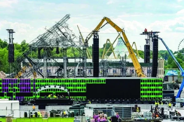 new stage was erected in under 48 hours photo afp