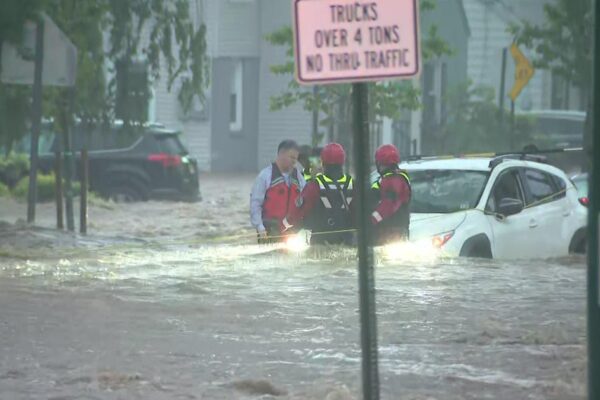Flash flooding causing damage from New York City-area storms