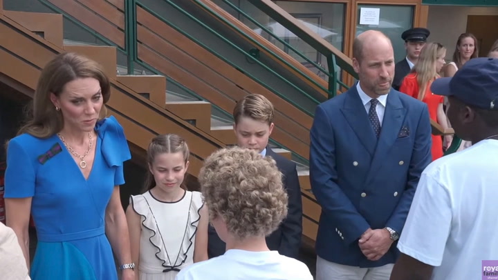 Princess Kate tells the young boy who has had cancer how brave he is