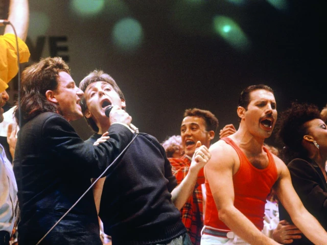 freddie mercury paul mccartney among iconic lineup photo file