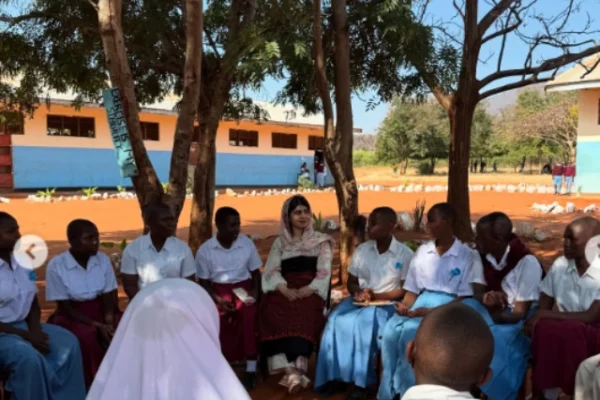 Malala celebrates birthday pushing for girls’ education in Tanzania | The Express Tribune malala yousafzai with girls in a school in tanania instagram malala