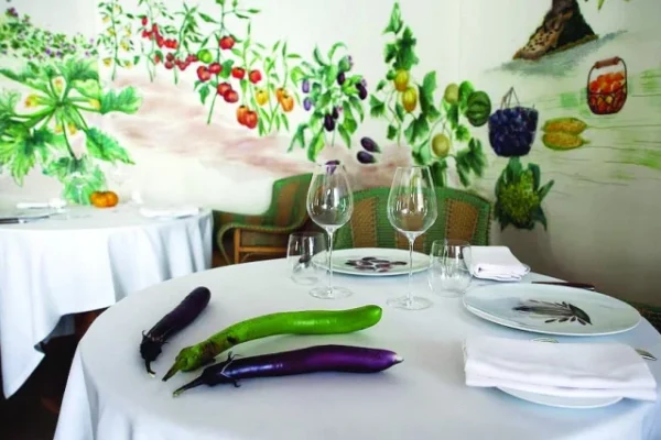 view of tables and decor at arpege photo reuters