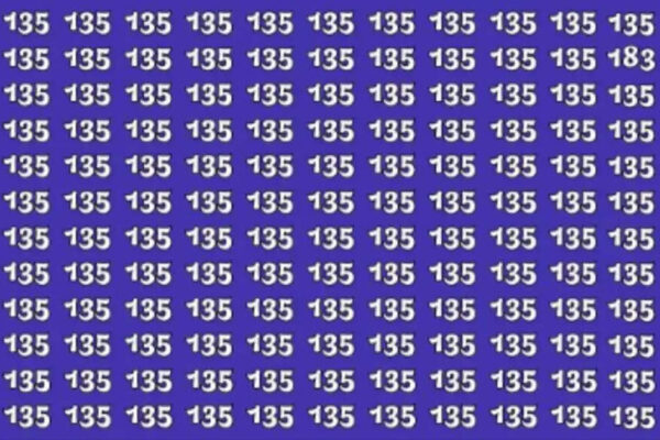 Optical Illusion: Do you have sharp observation skills? Look for the odd number among the number 135 – Times of India