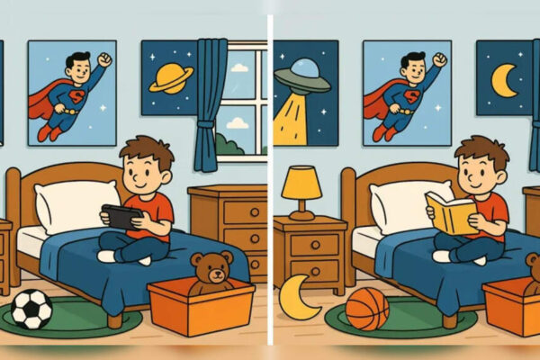 Optical illusion: Only a person with excellent eyesight and creative thinking can spot all 5 differences in the boy’s room in 10 seconds – Times of India