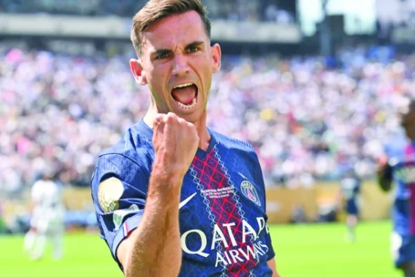 fabian ruiz scored twice as paris saint germain thrashed real madrid in their club world cup semi final on wednesday photo afp