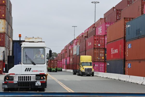 Port of Los Angeles sees record container traffic as shippers race to beat Trump’s tariff deadlines