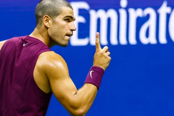 a crew cutted carlos alcaraz blasted aside reilly opelka in the opening round of the us open