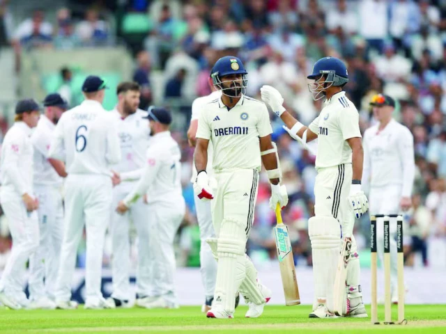 india s akash deep with yashasvi jaiswal after losing his wicket photo reuters