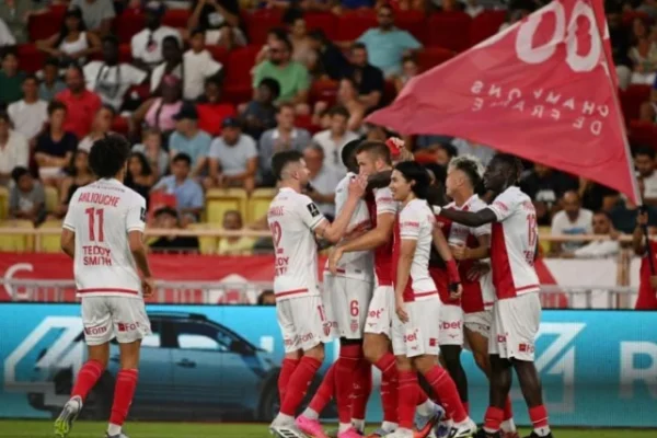 Pogba watches as Monaco start Ligue 1 season with a win | The Express Tribune monaco players celebrate eric dier s c goal against le havre at the louis ii stadium