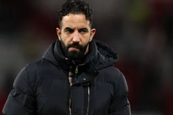 ruben amorim said something has to change within the team after the pressure mounted on him following a humiliating league cup loss to grimsby photo afp