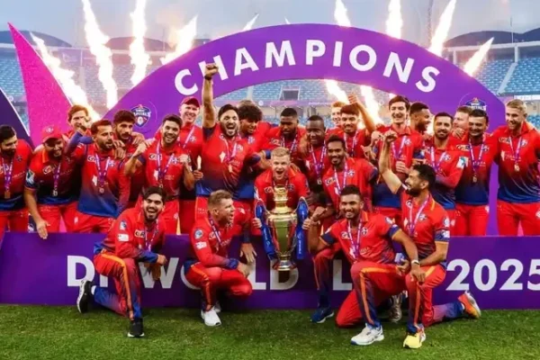 Dubai to host opener as ILT20 season 4 schedule announced | The Express Tribune dubai capitals with ilt20 2025 trophy photo x ilt20official