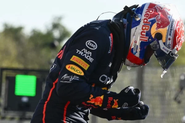 red bull racing s dutch driver max verstappen celebrates his pole position after the qualifying session ahead of the italian formula one grand prix photo afp