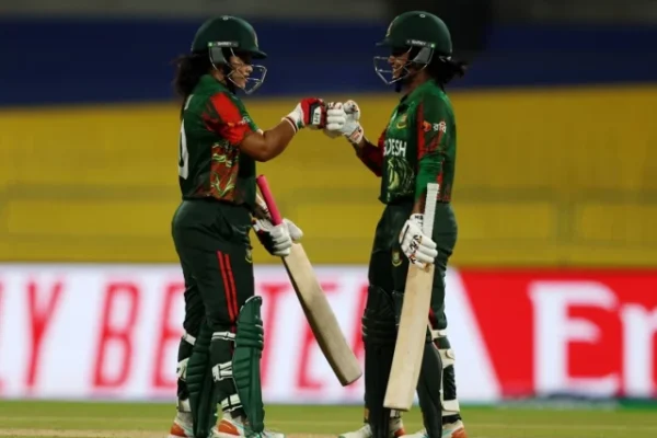 rubya haider and nigar sultana guided bangladesh towards the target with a crucial 62 run partnership photo icc