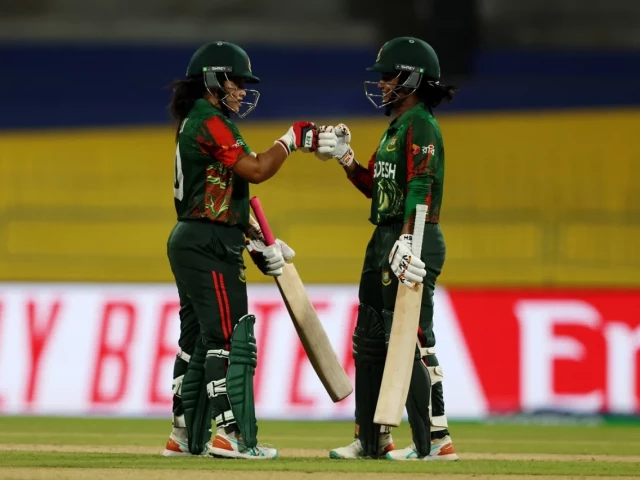 rubya haider and nigar sultana guided bangladesh towards the target with a crucial 62 run partnership photo icc