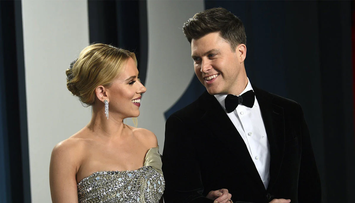 Colin Jost jokes about Scarlett Johansson losing highest-grossing actor crown to Zoe Saldana