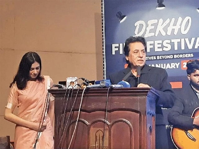 syed noor speaking at the opening ceremony of dekho film festival photo nni
