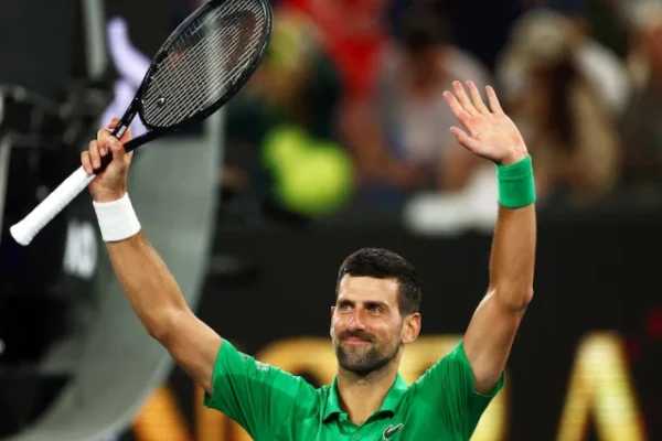 serbia s novak djokovic celebrates after winning his first round match against spain s pedro martinez photo reuters