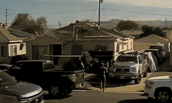 Illegal migrant workers caught on camera leaping across rooftops to escape Border Patrol in California raid