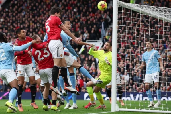 manchester united s harry maguire heads at goal photo reuters