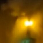 Mosque burns during protest in Tehran