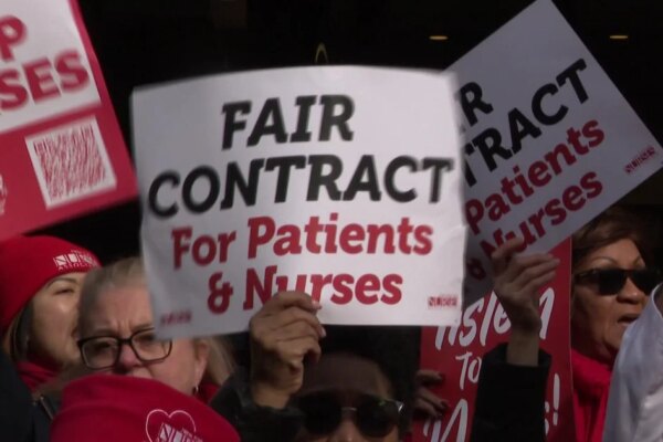 Nurses strike begins in New York City as thousands walk off jobs at major hospitals