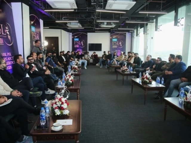 pcb conducts a detailed workshop regarding the upcoming hbl psl player auction at the gaddafi stadium in lahore on january 25 photo pcb