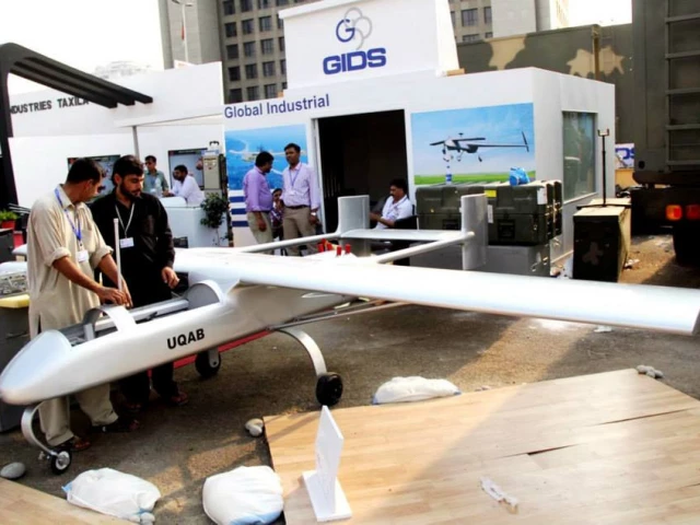 uqab a pakistani drone in ideas exhibition photo express tribune