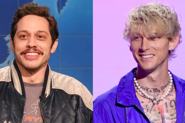 Pete Davidson reacts to Machine Gun Kelly