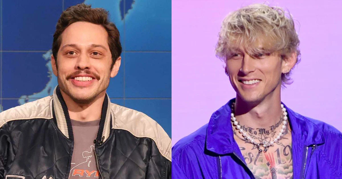 Pete Davidson reacts to Machine Gun Kelly