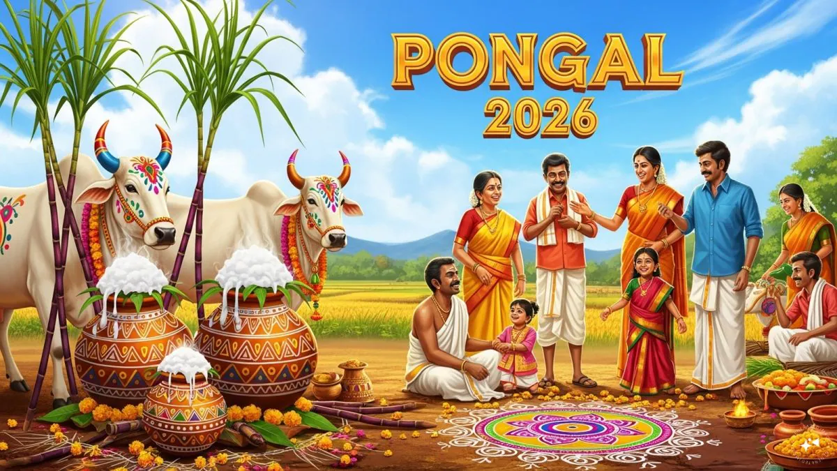 Pongal 2026: Bhogi, Thai Pongal, Mattu Pongal & Kaanum – Dates & Significance