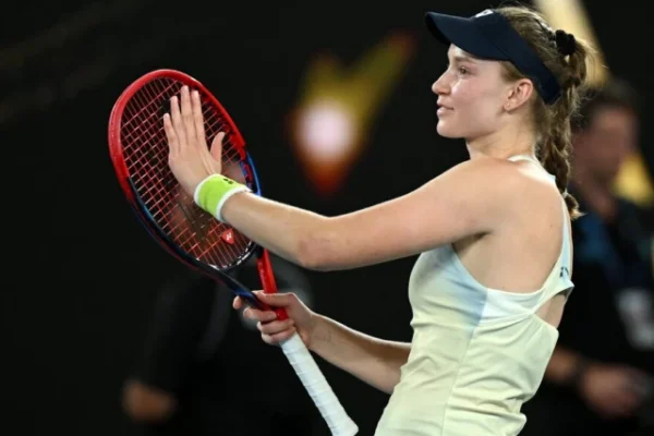 elena rybakina celebrates after winning her semi final match against jessica pegula of the u s reuters