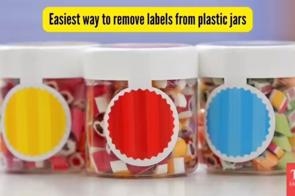 This is the easiest way to remove labels from your plastic containers | - The Times of India