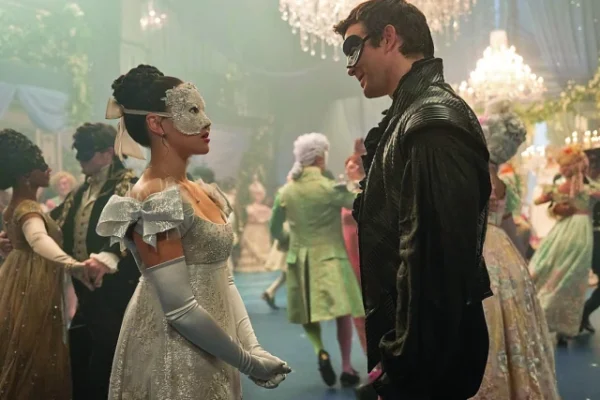 yerin ha as sophie baek and luke thompson as benedict bridgerton in a scene for bridgerton season 4 premiere photo netflix