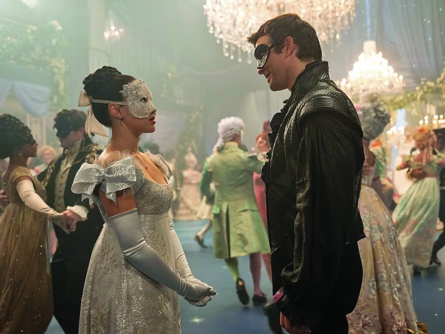 yerin ha as sophie baek and luke thompson as benedict bridgerton in a scene for bridgerton season 4 premiere photo netflix