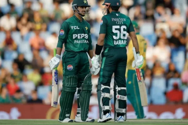 pakistan batters babar azam and saim ayub have made impressive gains in the latest icc men s t20i player rankings photo afp