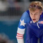 American Jordan Stolz secures silver medal in men's speedskating 1,500-meter event