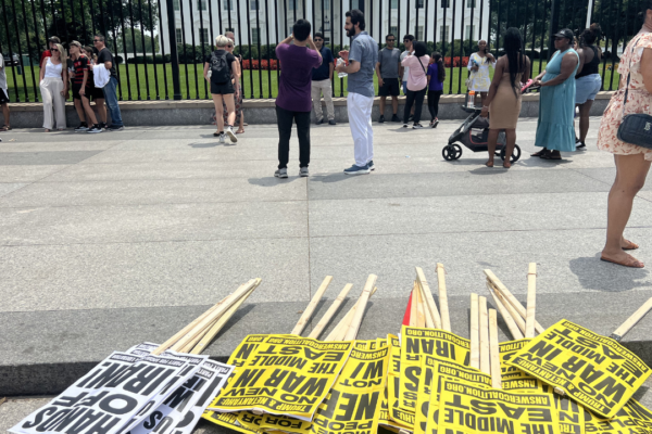 Anti-US protesters funded by pro-China tycoon mobilize as first bombs fall on Iran