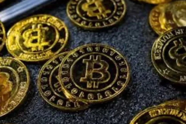 bitcoin coins are seen at a stand during the bitcoin conference 2023 in miami beach florida u s may 19 2023 photo reuters