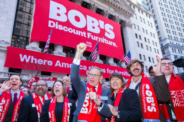 Bob's Discount Furniture closes flat in NYSE trading debut after pricing at $17 a share
