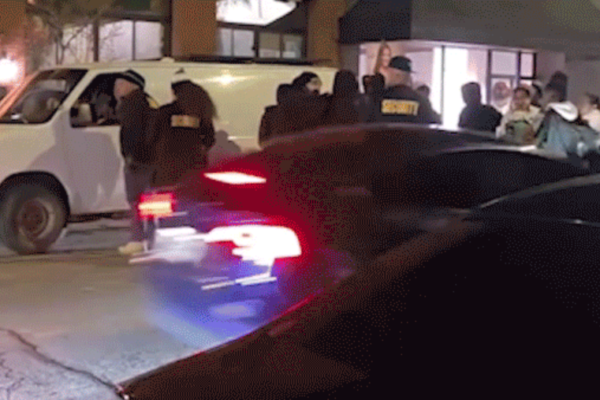 Car barrels into crowd outside California bar, gunfire erupts in chaotic scene caught on video