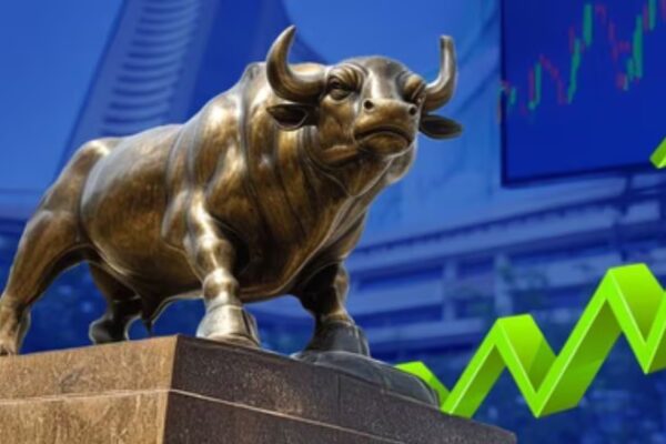 Equity markets rally to start week, Sensex climbs 485 points