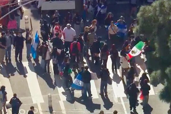 Federal agent attacked and hospitalized during anti-ICE protest in Downtown LA