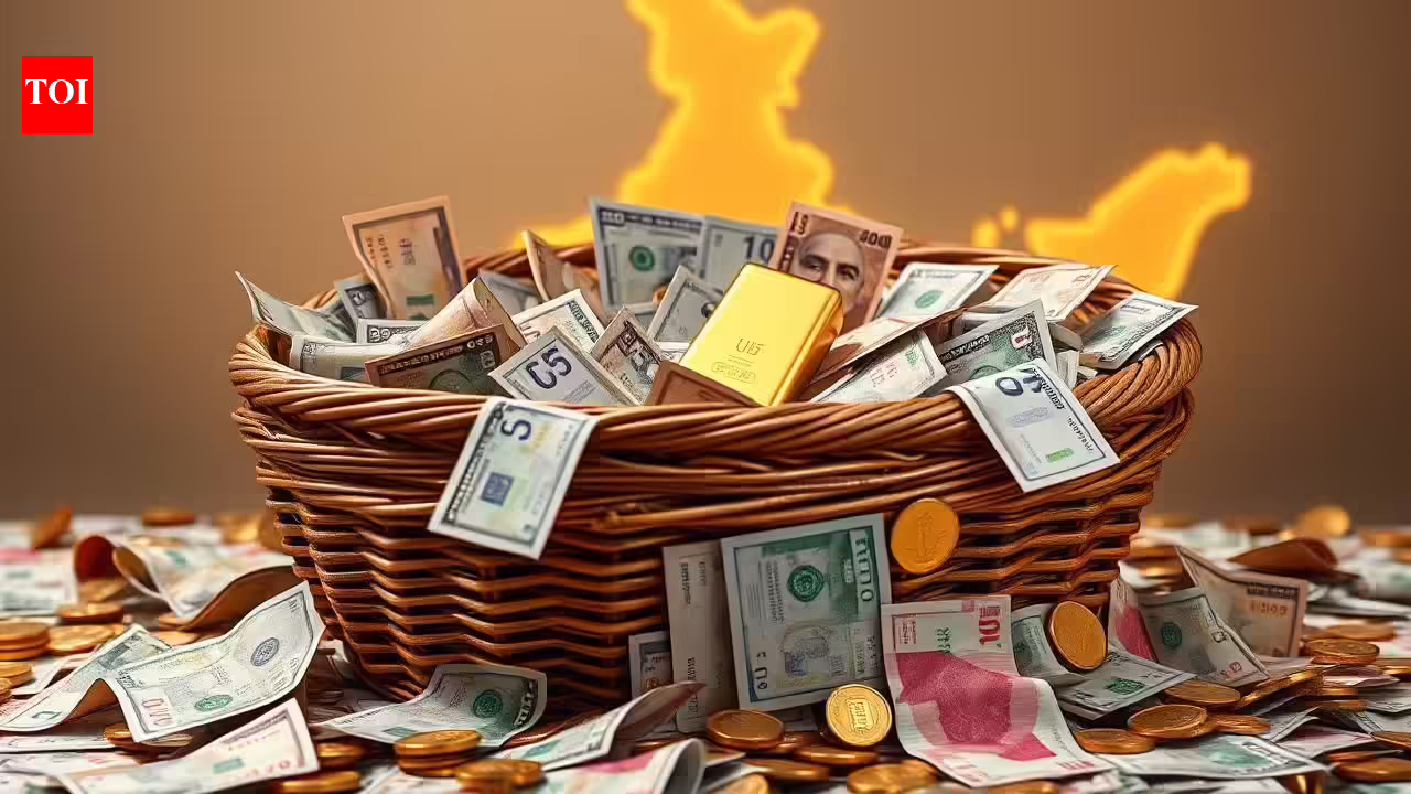 Forex reserves fall $6.7 billion to $717.06 billion; gold holdings drag - The Times of India