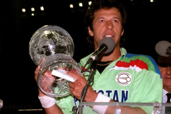 former captain imran khan with icc t20 world cup trophy photo afp file