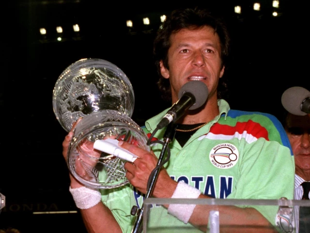former captain imran khan with icc t20 world cup trophy photo afp file