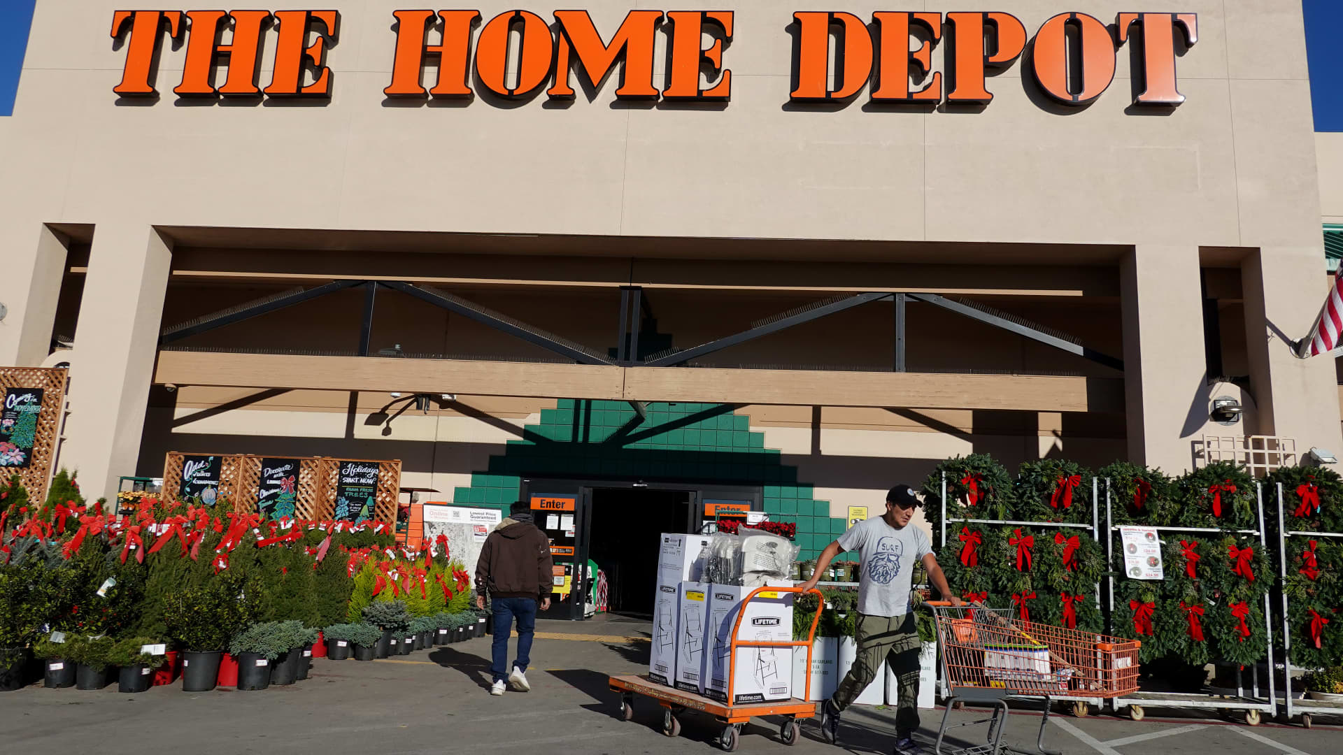 Home Depot tops earnings estimates for the first time in a year as demand for projects remains muted