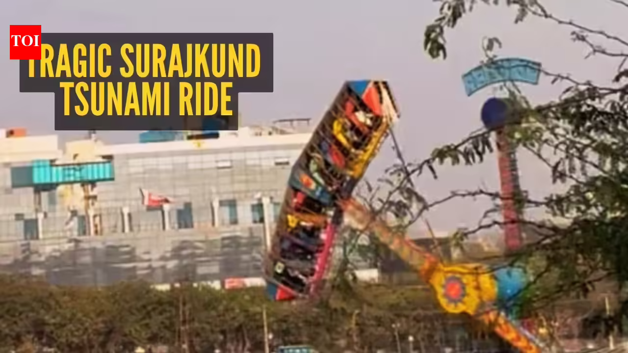 'I was trying to click the Tsunami ride at Surajkund Mela and it came crashing down': A nightmare I can never forget - The Times of India