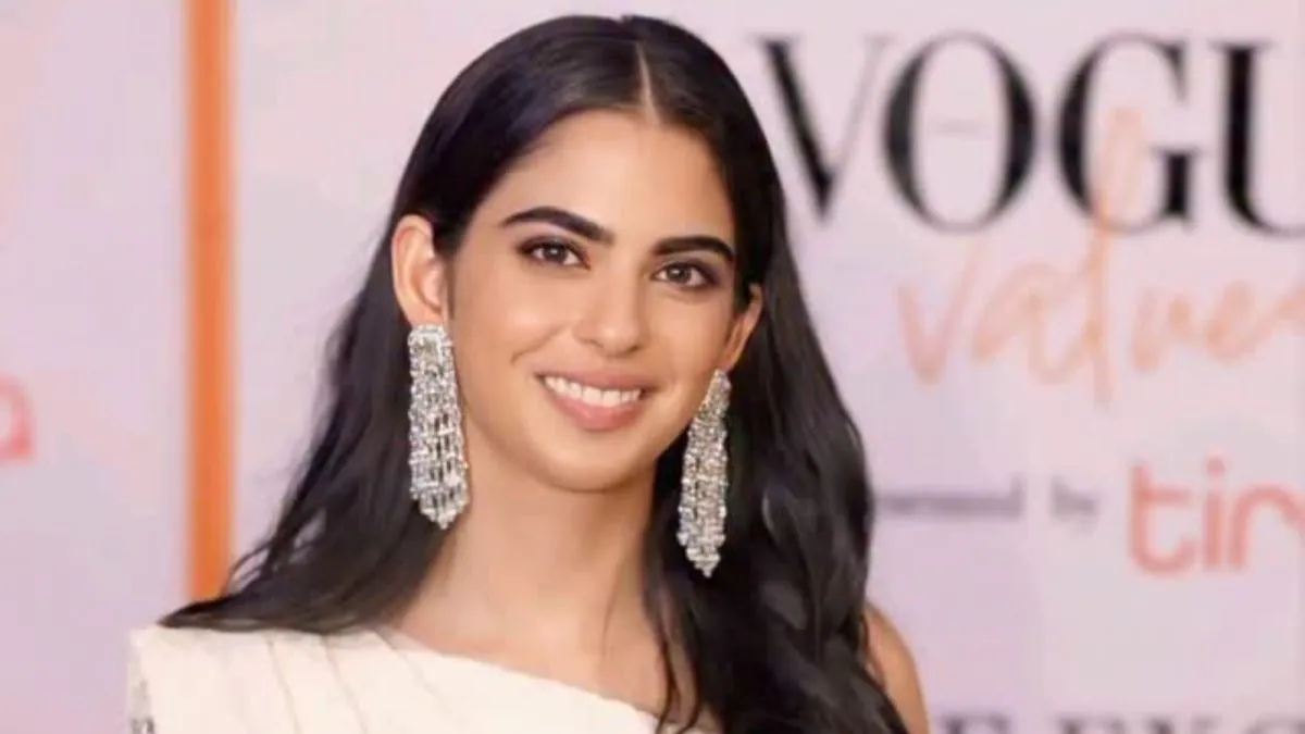 Isha Ambani's All-White Gown Is A Modern Take On A Saree By Chanel