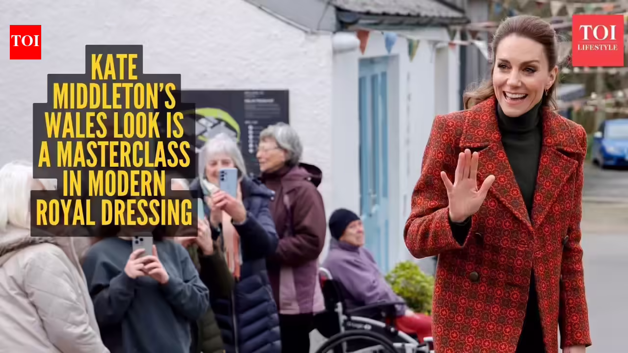 Kate Middleton brings vintage glam to Wales in a look that’s quietly iconic - The Times of India